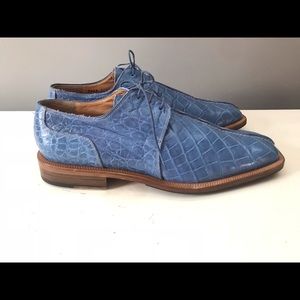 (Sold) Denim blue alligator dress shoe Sz10.5